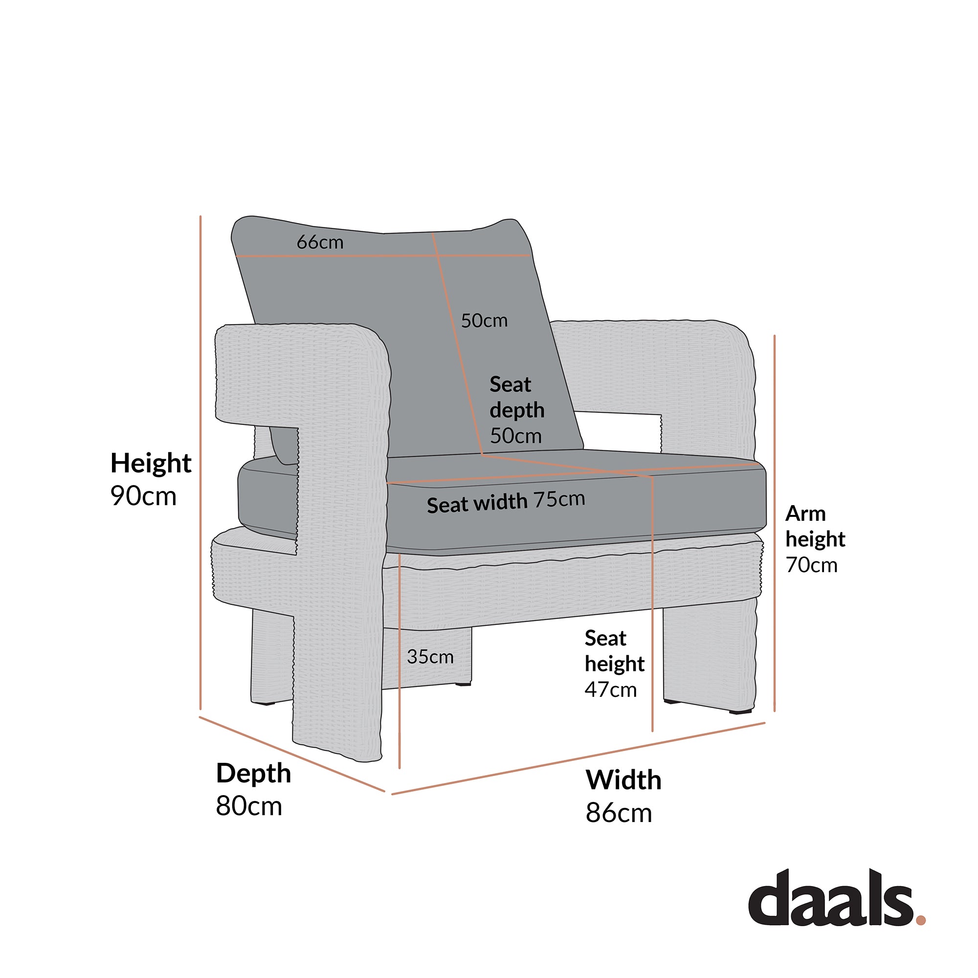 Stanford Round Wicker Outdoor Armchair Set, Natural