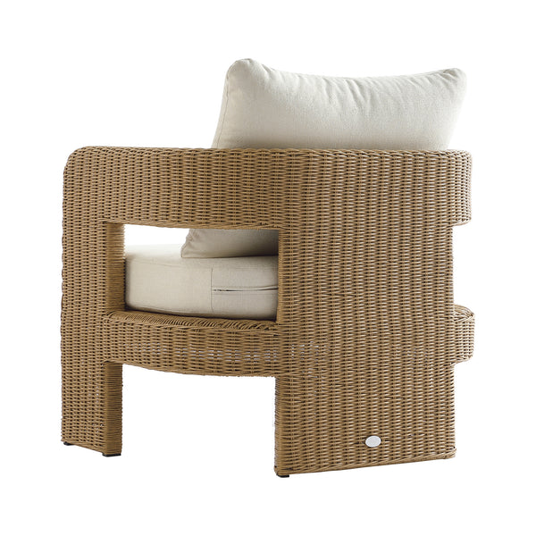 Stanford Round Wicker Outdoor Armchair Set, Natural