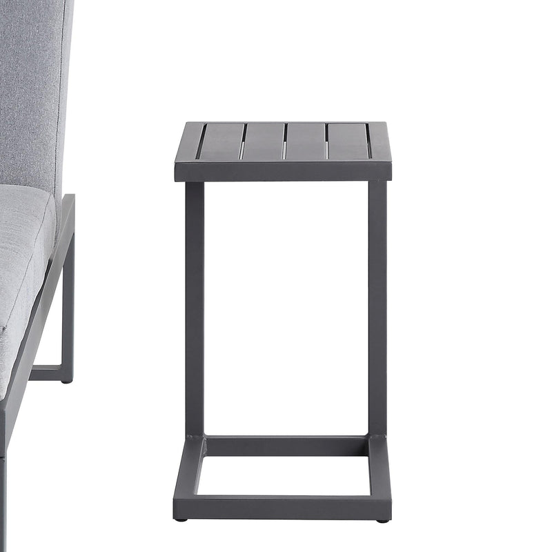 Albany Aluminium Side Table, Grey