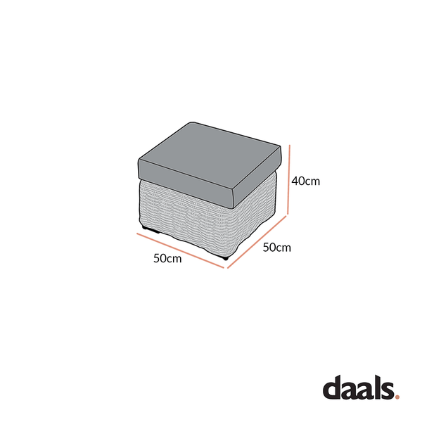 Bellagio Round Wicker Outdoor Footstool, Natural