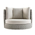 Bellagio Round Wicker Swivel Daybed, Light Grey - daals