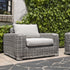 Bellagio Round Wicker Outdoor 1 - Seater Sofa, Light Grey - daals