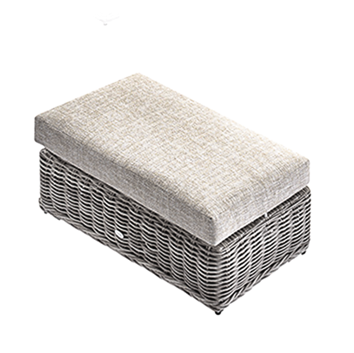 Bellagio Round Wicker Outdoor Bench, Grey,Light Grey | daals