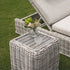 Bellagio Round Wicker Outdoor Side Table, Light Grey - daals