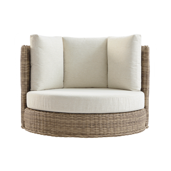 Bellagio Round Wicker Swivel Daybed, Natural