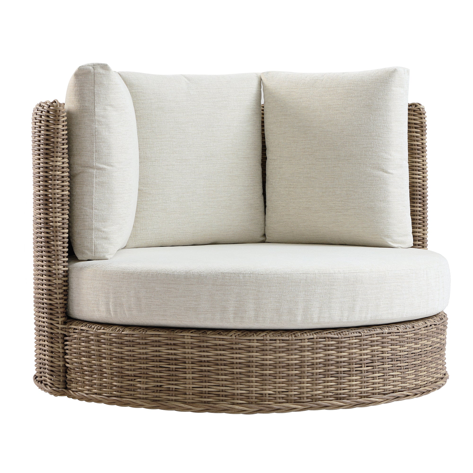 Round Window Daybed Bellagio Round Wicker Swivel Daybed, Natural | daals