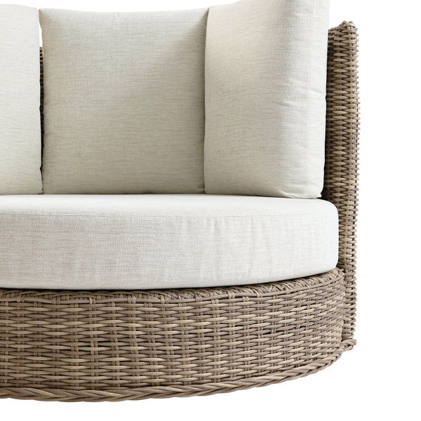 Bellagio Round Wicker Swivel Daybed, Natural
