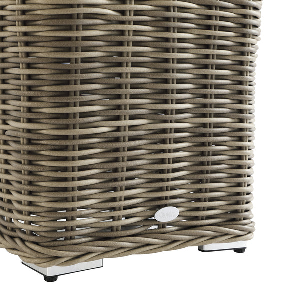 Bellagio Round Wicker Outdoor Side Table, Natural