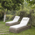 Bellagio Round Wicker Sun Lounger with Headrest, Natural - daals