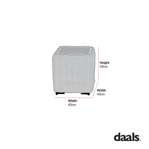 Bellagio Round Wicker Outdoor Side Table, White