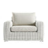 Bellagio Round Wicker Outdoor 1 - Seater Sofa, White - daals