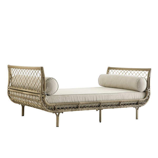 Willowbrook Lattice Weave Rattan Daybed, Natural