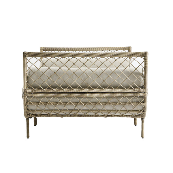 Willowbrook Lattice Weave Rattan Daybed, Natural
