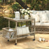 Willowbrook Lattice Weave Rattan Bar Cart, Natural - daals