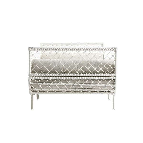 Willowbrook Lattice Weave Rattan Daybed, White