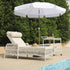 Willowbrook Lattice Weave Rattan Sun Lounger, White - daals
