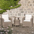 Bellagio Round Wicker Bistro Set with Rising Side Table, Natural - daals