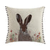 Country Collection Hare Embroidered Linen Blend Cushion - daals