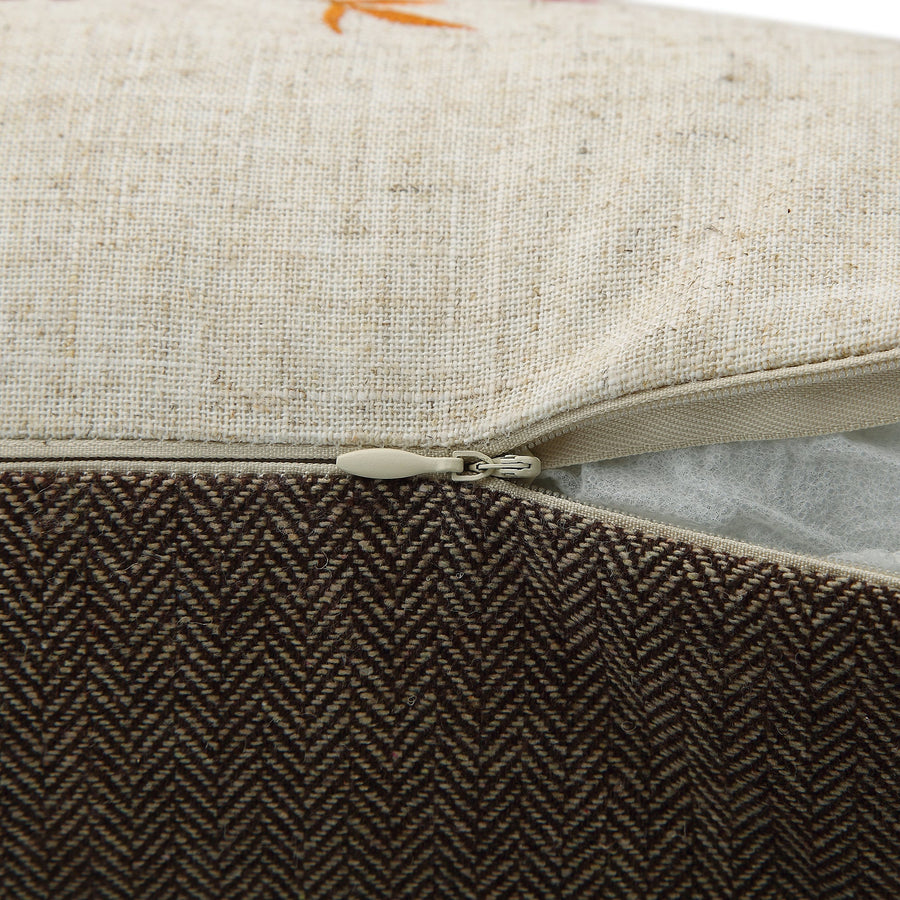Country Collection Robin Embroidered Linen Blend Cushion