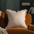 Iris Ticking Yellow Stripe Seersucker Frill Cushion - daals