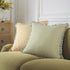 Iris Ticking Green Stripe Seersucker Frill Cushion - daals