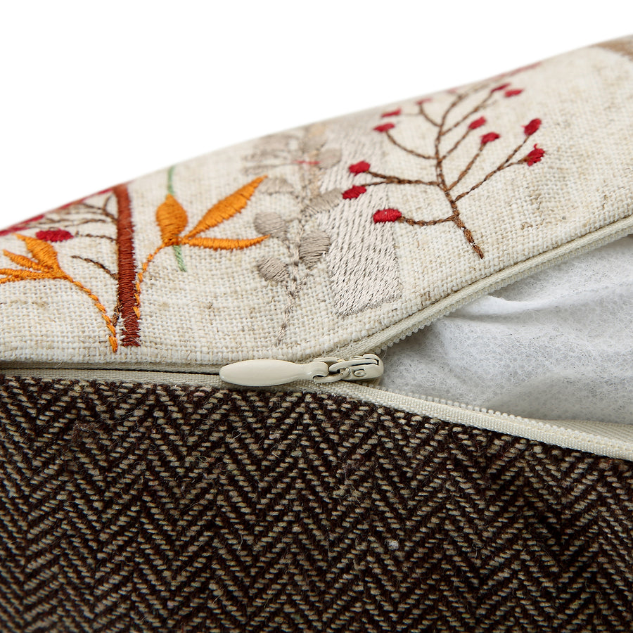 Country Collection Stag Embroidered Linen Blend Cushion