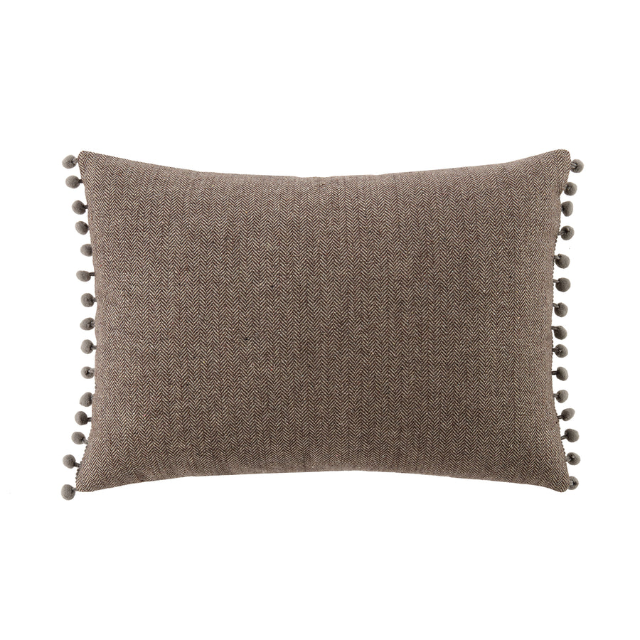 Country Collection Stag Repeat Embroidered Linen Blend Cushion - daals