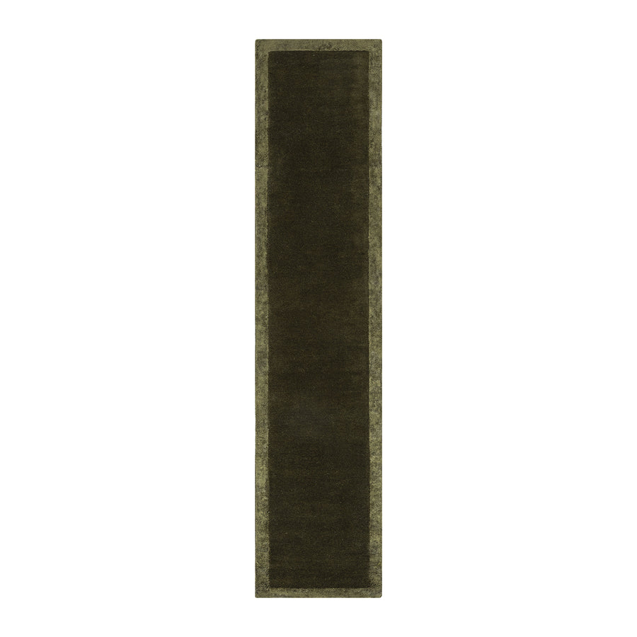 Albi Moss Green Hand Tufted Wool & Viscose Runner