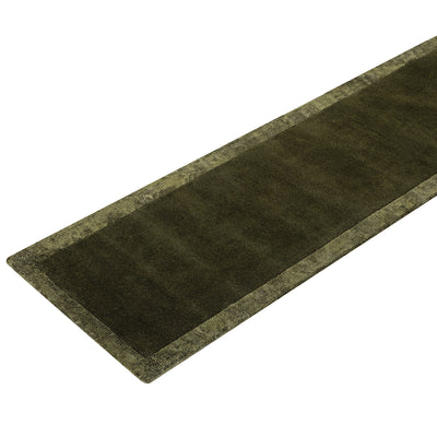 Albi Moss Green Hand Tufted Wool & Viscose Runner