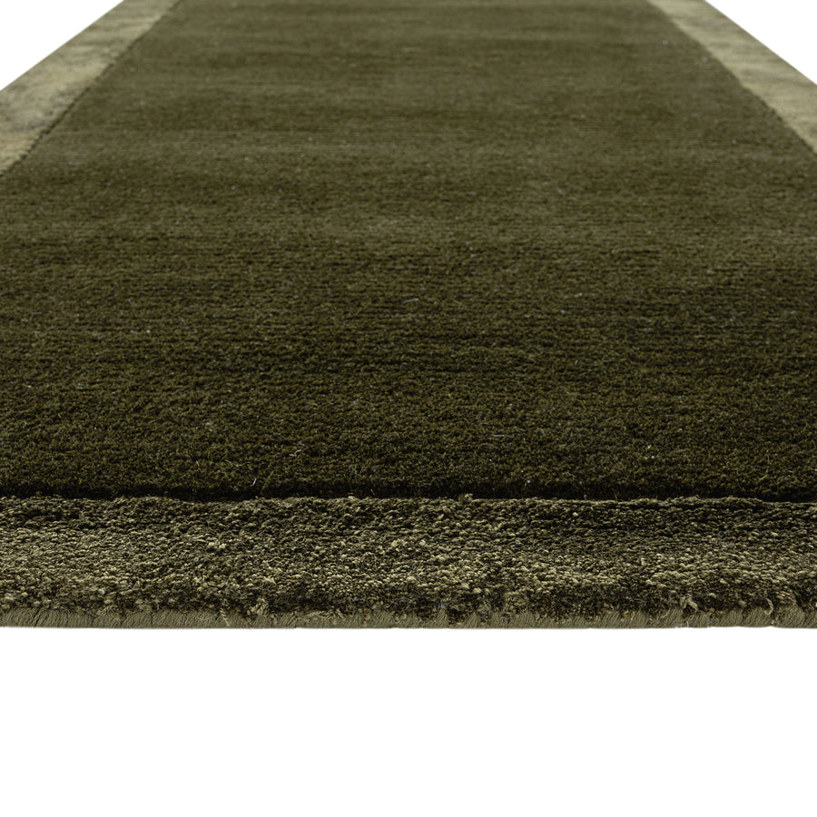 Albi Moss Green Hand Tufted Wool & Viscose Runner