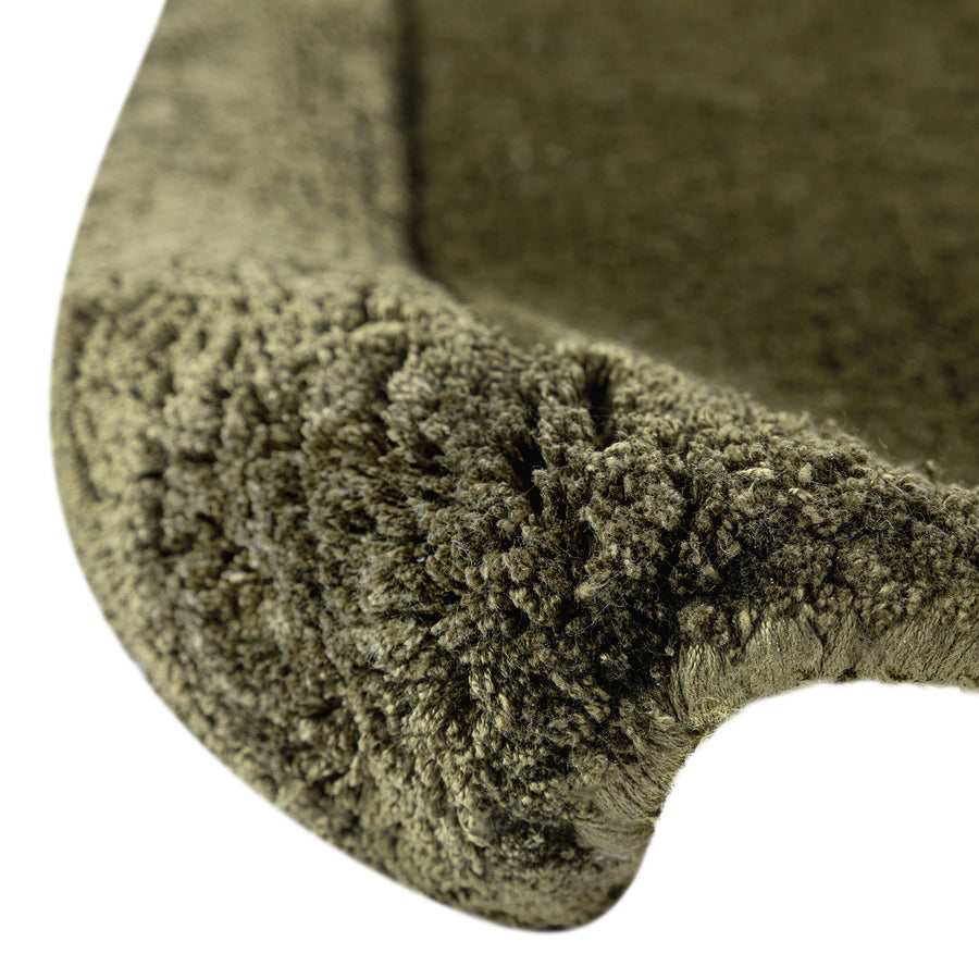 Albi Moss Green Hand Tufted Wool & Viscose Runner