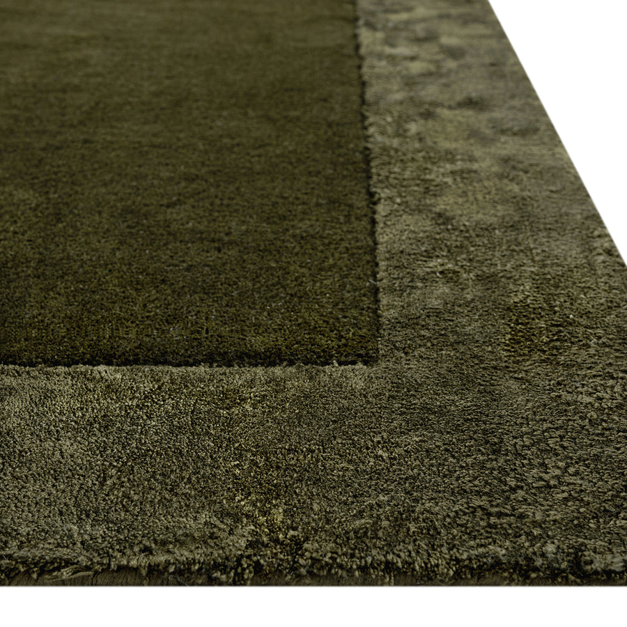 Albi Moss Green Hand Tufted Wool & Viscose Rug