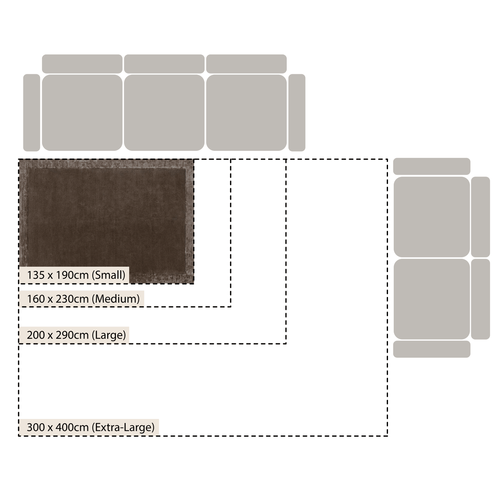 Albi Taupe Hand Tufted Wool & Viscose Rug