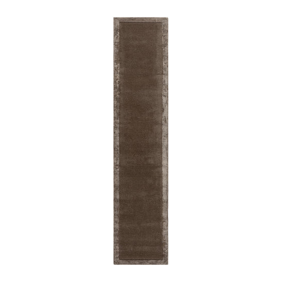Albi Taupe Hand Tufted Wool & Viscose Runner
