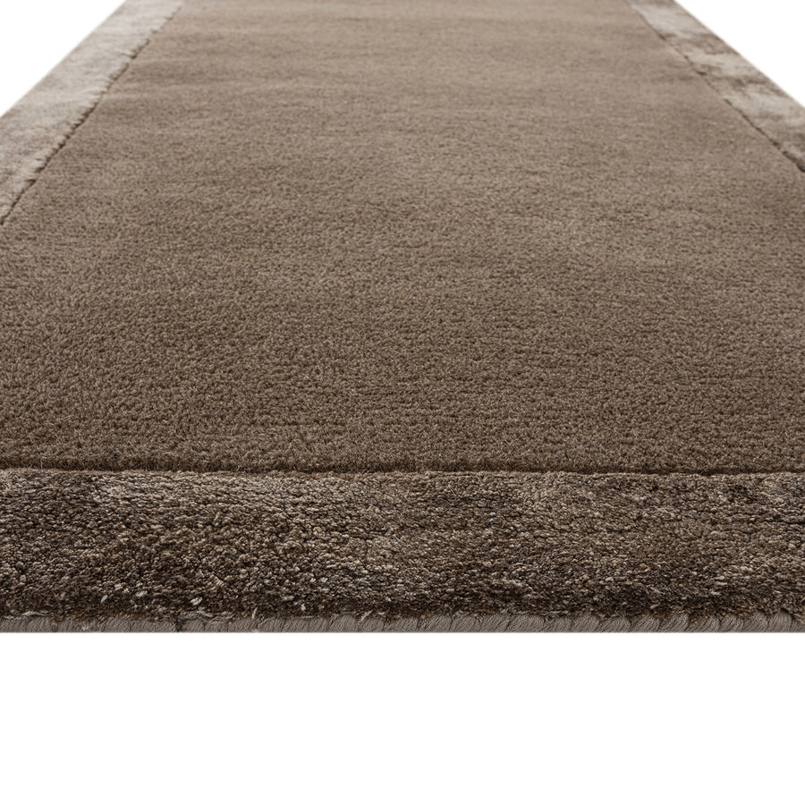 Albi Taupe Hand Tufted Wool & Viscose Runner