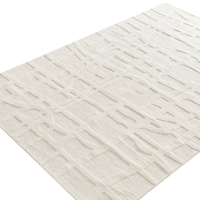 Alessio Ivory Hand Tufted Wool Rug