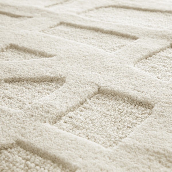 Alessio Ivory Hand Tufted Wool Rug - daals