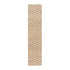 Leonie Check Natural & Ivory White Handwoven Wool & Jute Runner - daals