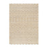 Leonie Check Natural & Ivory White Handwoven Wool & Jute Rug - daals