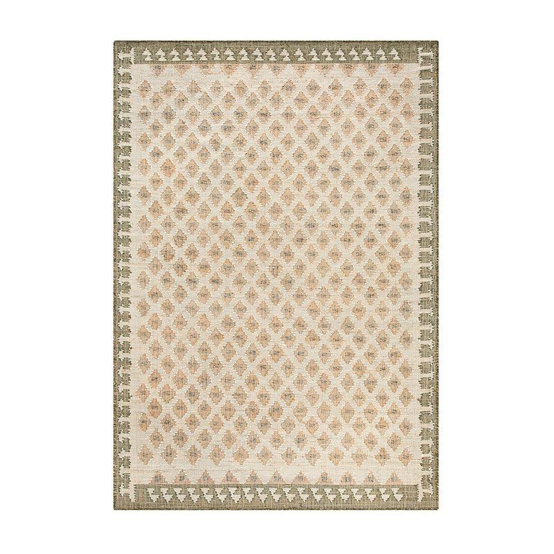 Safi Kilim Traditional Handwoven Jute & Cotton Natural & Olive Green Rug - daals