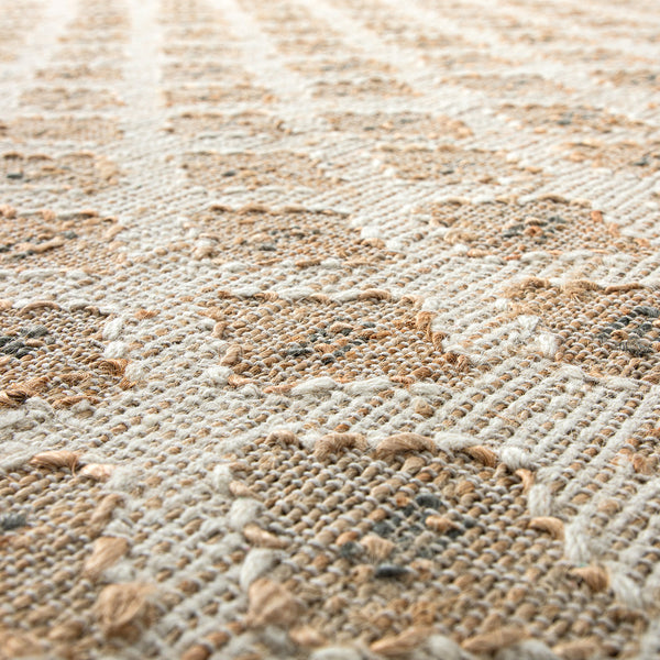 Safi Kilim Traditional Handwoven Jute & Cotton Natural & Olive Green Rug - daals