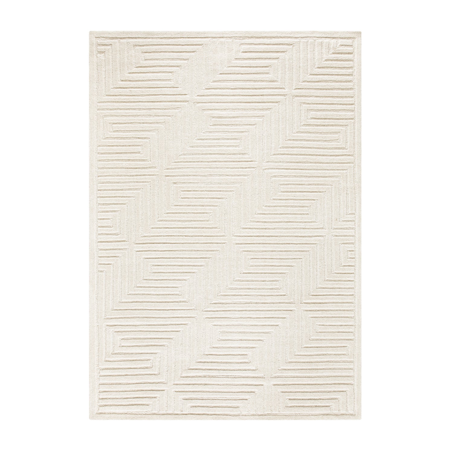Treviso Ivory Hand Tufted Wool Rug