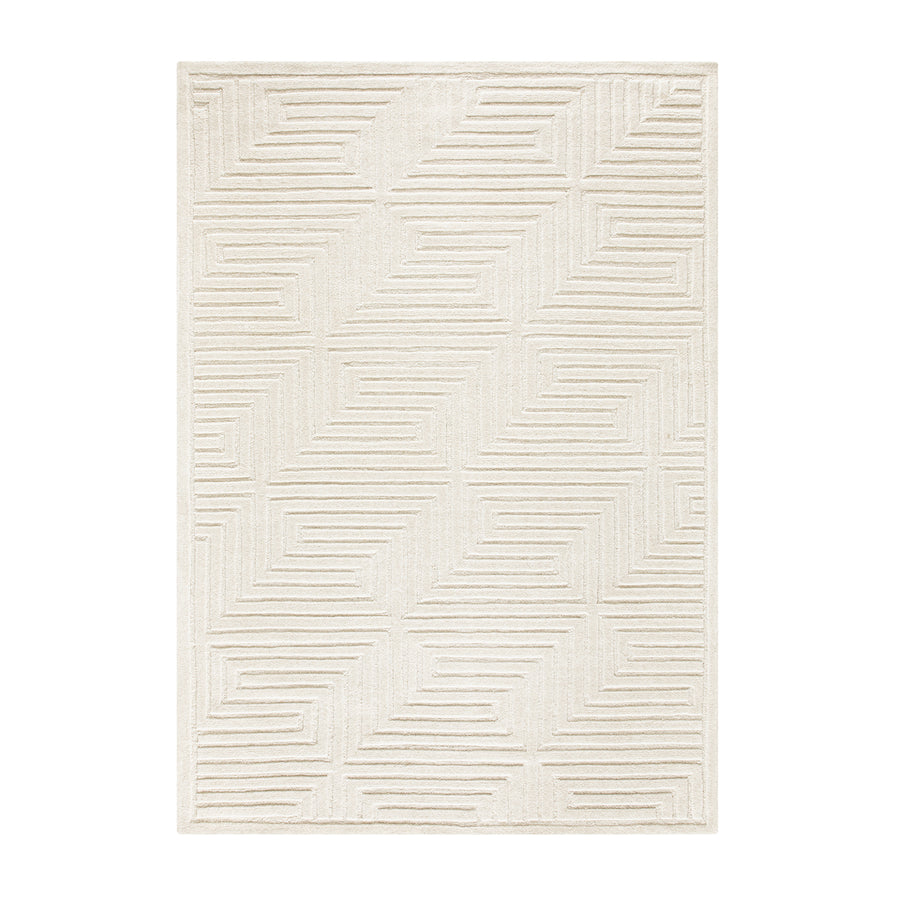 Treviso Ivory Hand Tufted Wool Rug