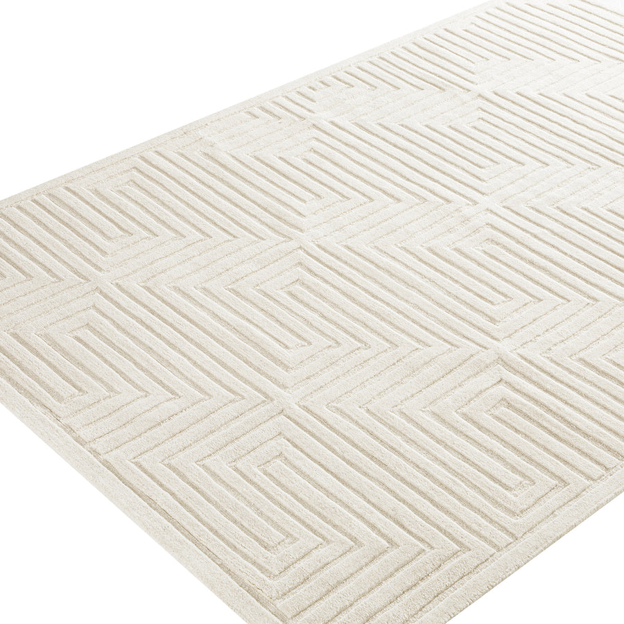 Treviso Ivory Hand Tufted Wool Rug
