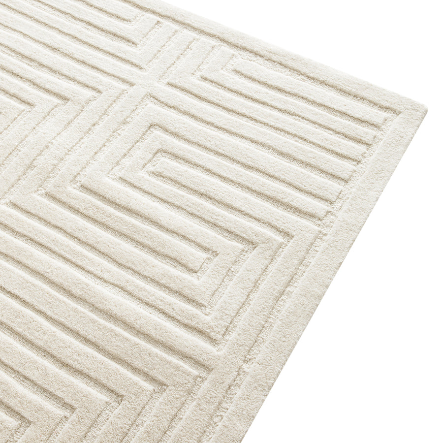 Treviso Ivory Hand Tufted Wool Rug