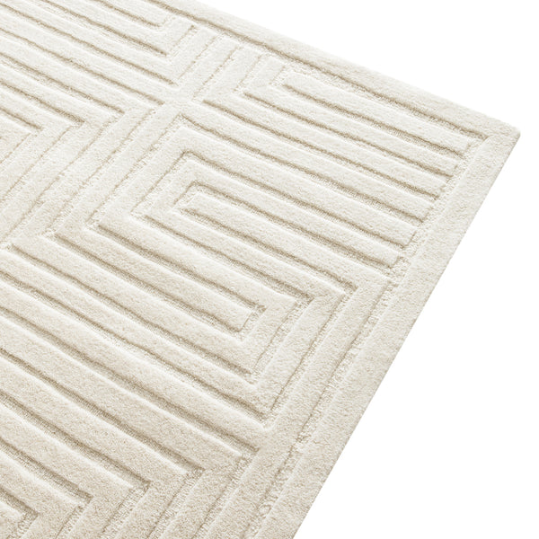 Treviso Ivory Hand Tufted Wool Rug - daals