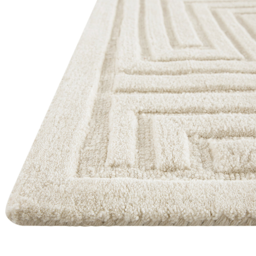 Treviso Ivory Hand Tufted Wool Rug
