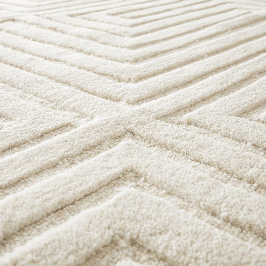 Treviso Ivory Hand Tufted Wool Rug