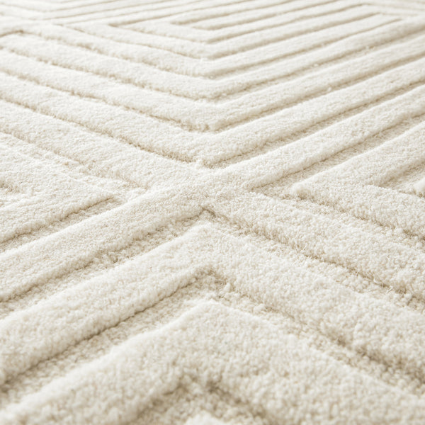 Treviso Ivory Hand Tufted Wool Rug - daals