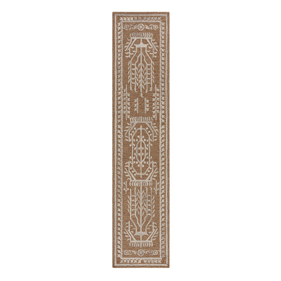 Varanasi Rust Traditional Hand Tufted Wool Runner